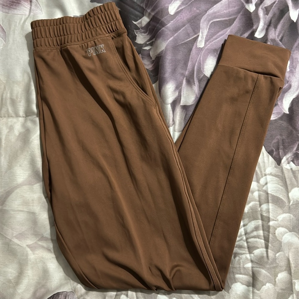 Pink active medium brown joggers
